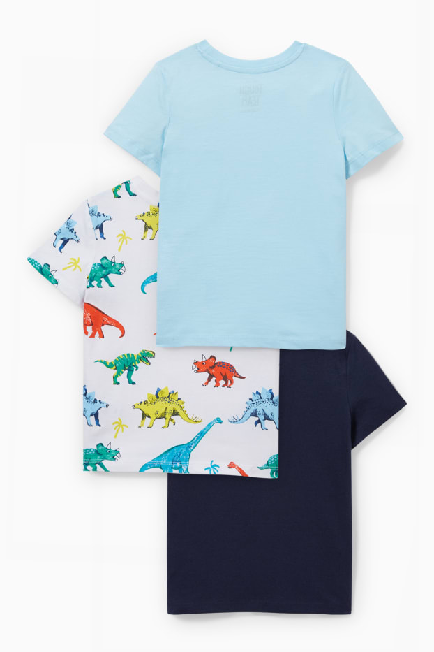 Enfants garçons - Lot de 3 - T-shirts - bleu foncé