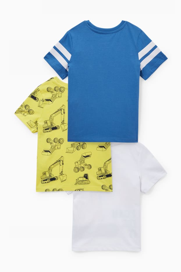 Enfants garçons - Lot de 3 - hauts à manches courtes - jaune