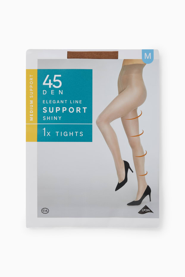 Damen - Feinstrumpfhose - LYCRA® - 45 DEN - beige