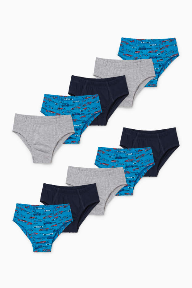 Enfants garçons - Lot de 10 - slips - bleu foncé