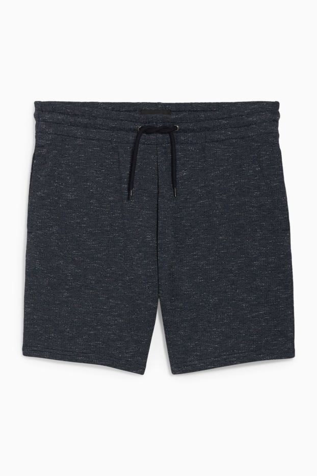 Home - Pantalons curts de xandall - blau fosc jaspiat