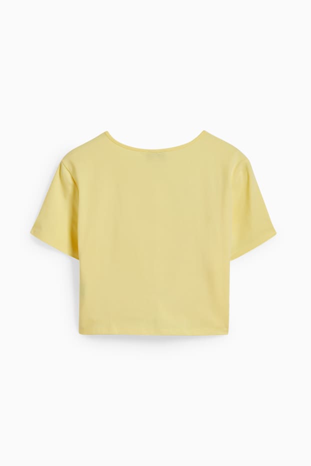 Damen - Crop T-Shirt - gelb