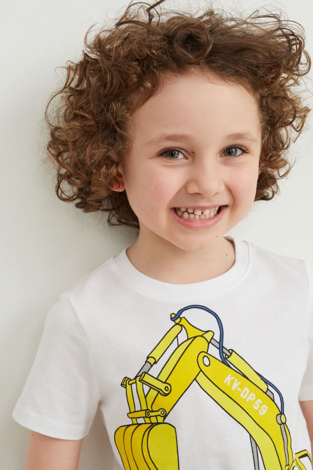 Enfants garçons - Lot de 3 - hauts à manches courtes - jaune