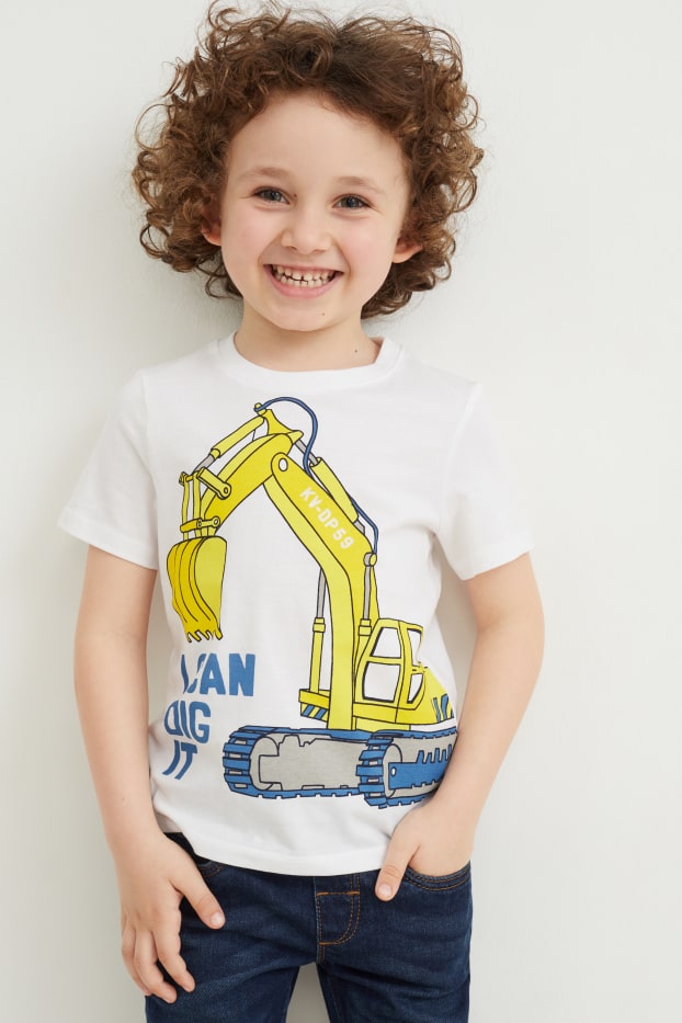 Enfants garçons - Lot de 3 - hauts à manches courtes - jaune