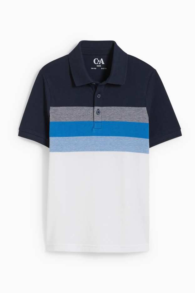 Kinderen: jongens - Poloshirt - donkerblauw