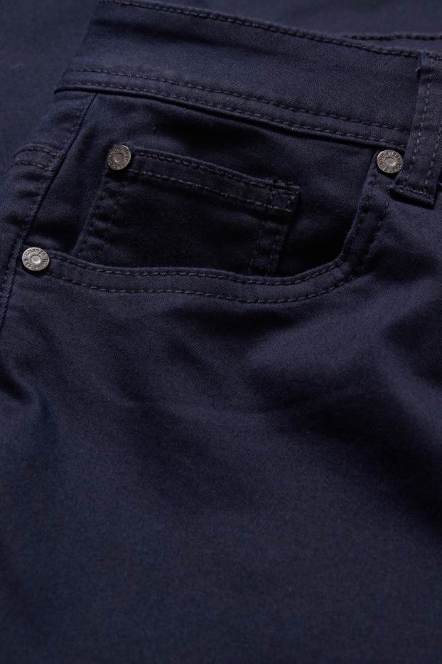 Donna - Pantaloni di stoffa - vita media - skinny fit - blu scuro