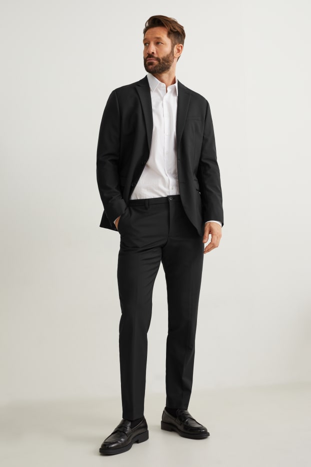 Mężczyźni - Spodnie modułowe - Slim fit - Flex - 4 Way Stretch - LYCRA® - ciemnoniebieski