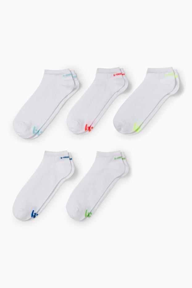 Heren - HEAD - set van 5 paar - sneakersokken - wit