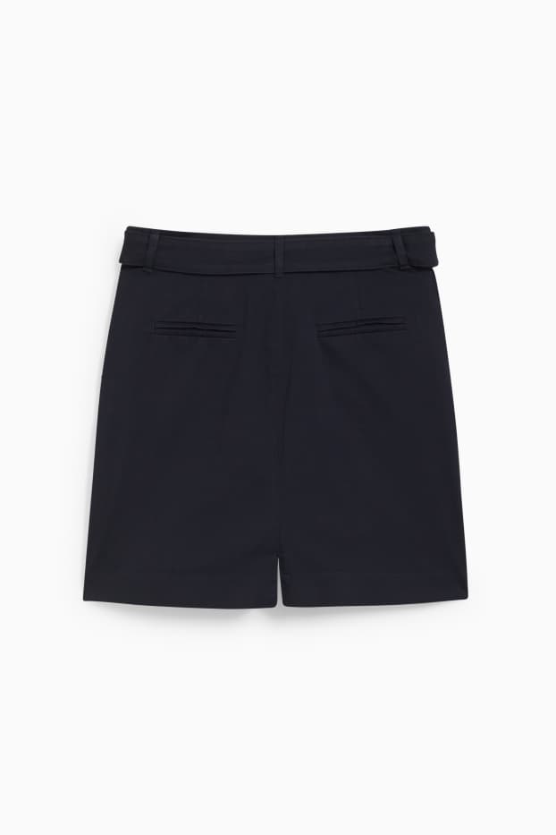 Donna - Gonna con cintura - blu scuro