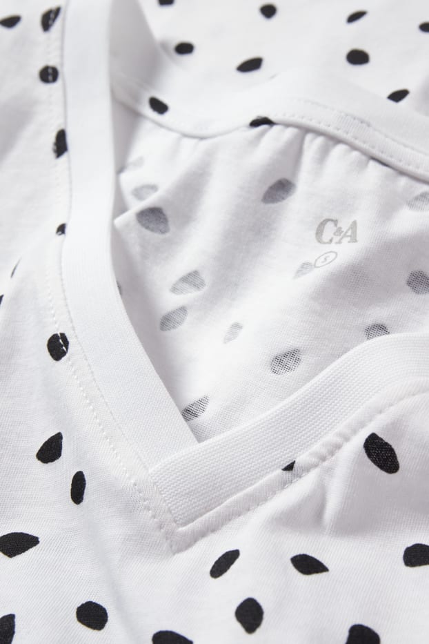 Women - Basic T-shirt - patterned - cremewhite