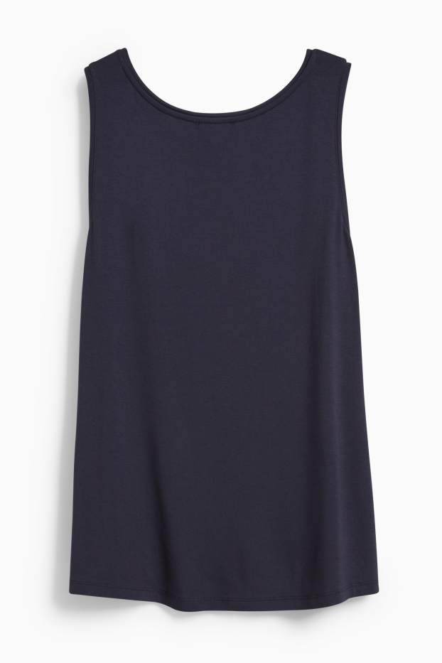 Femei - Top basic - albastru închis