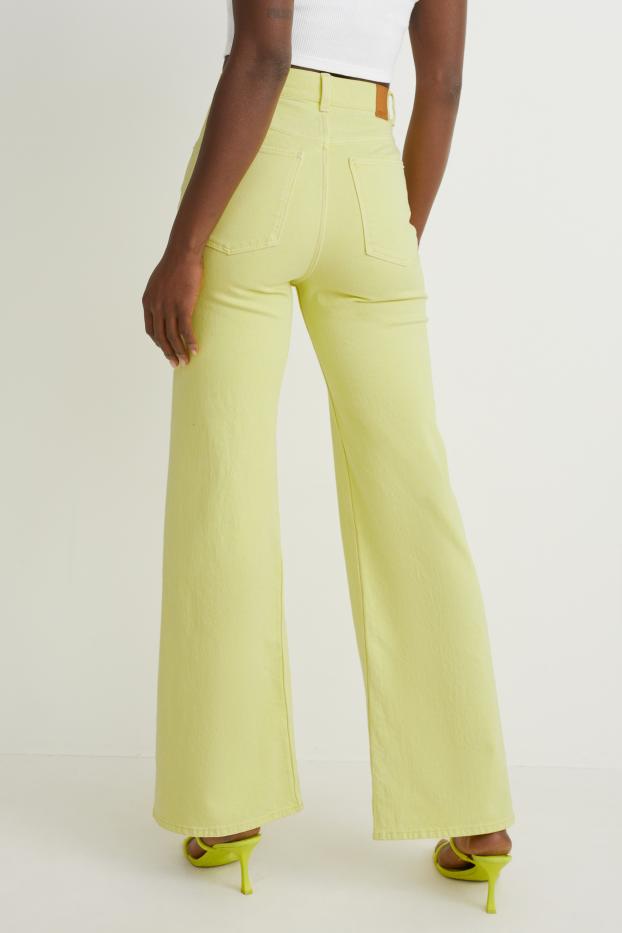 Dona - Loose fit jeans - high waist - LYCRA® - groc
