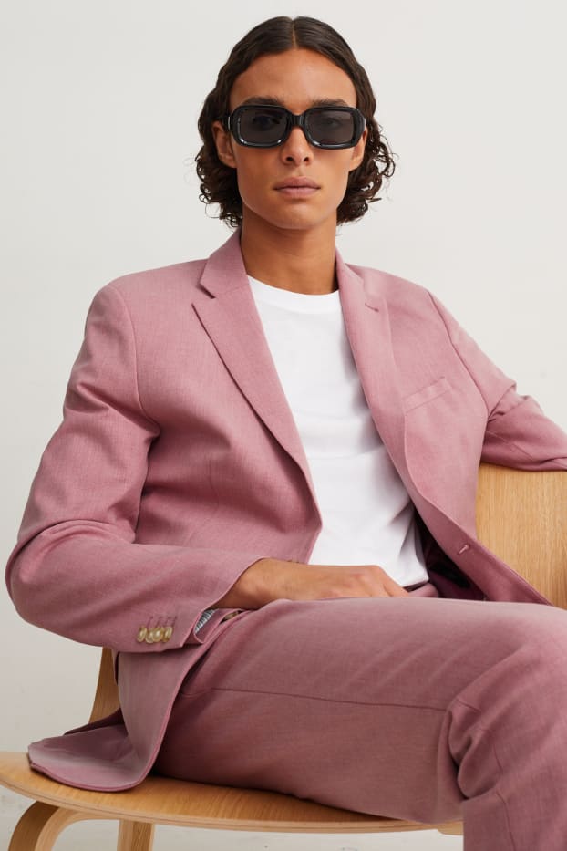Hombre - Americana - colección modular - slim fit - Flex - elástica - fucsia