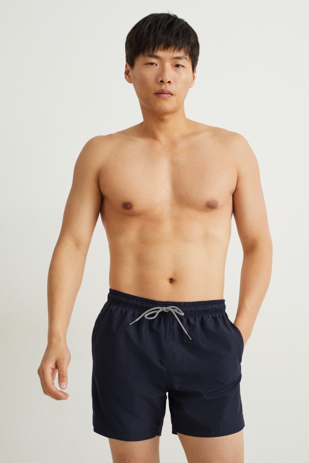 Hommes - Short de bain - bleu foncé