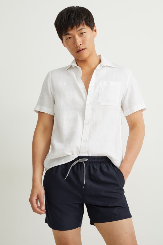 Hommes - Short de bain - bleu foncé