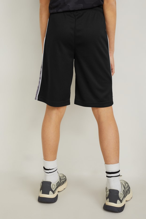 Kinder Buben - Multipack 2er - Shorts - schwarz