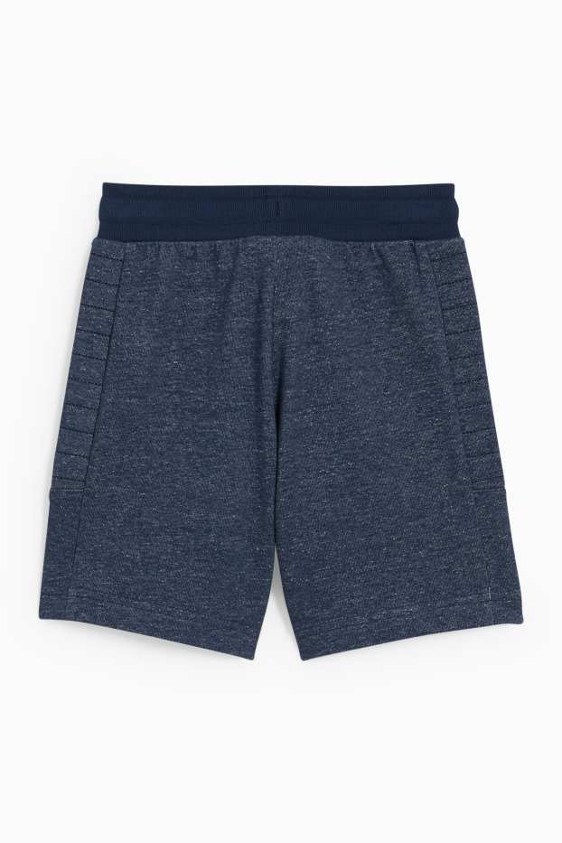 Kinder Jungen - Sweat-Bermudas - dunkelblau-melange