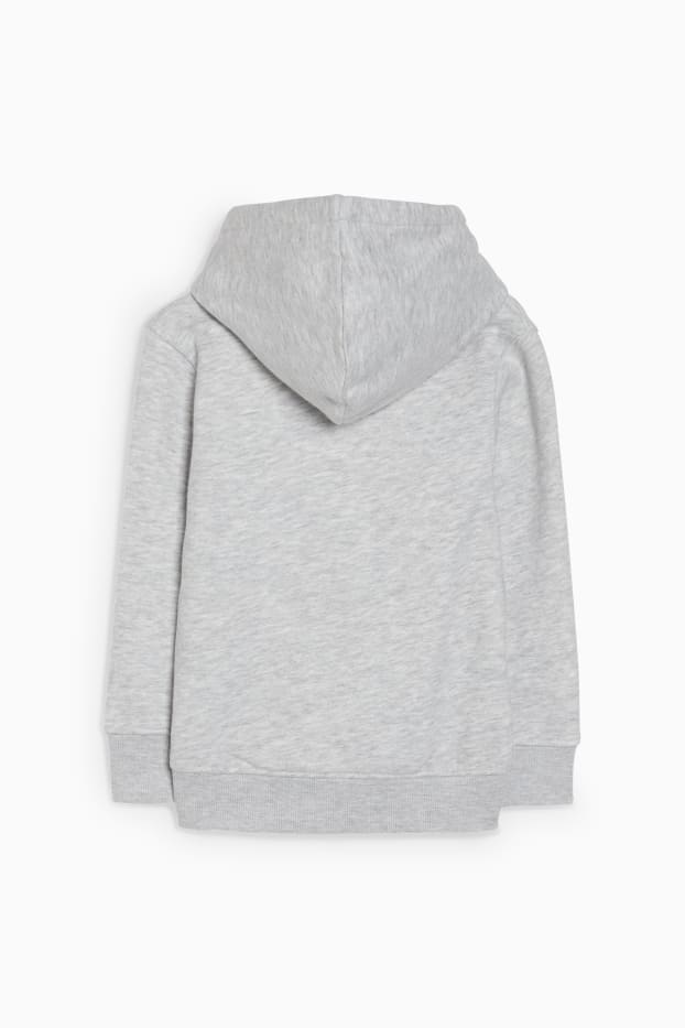 Unisex - Mikina s kapucí - genderově neutrální - světle šedá-žíhaná