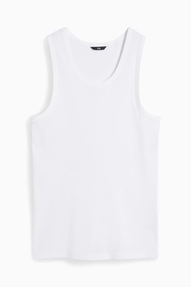 Hombre - Camiseta sin mangas - blanco
