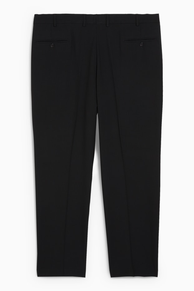Hommes - Pantalon de costume - regular fit - Flex - stretch - LYCRA® - noir