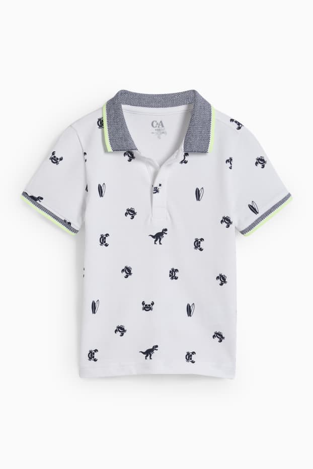 Enfants garçons - Polo - à motif - blanc