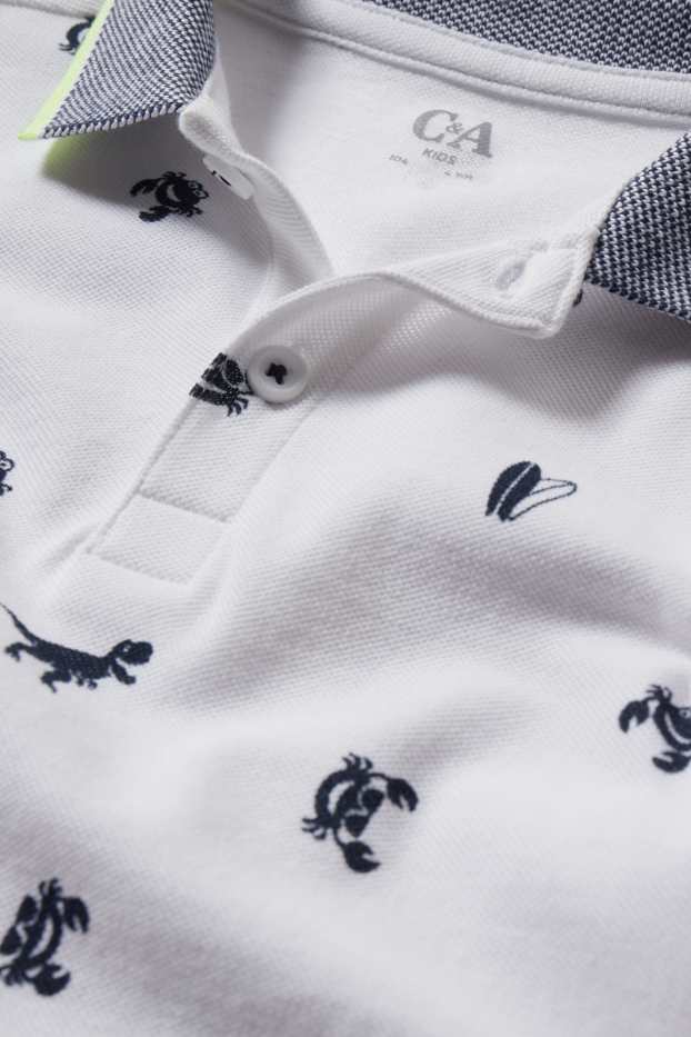 Enfants garçons - Polo - à motif - blanc