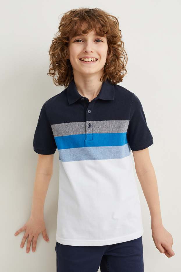 Kinderen: jongens - Poloshirt - donkerblauw
