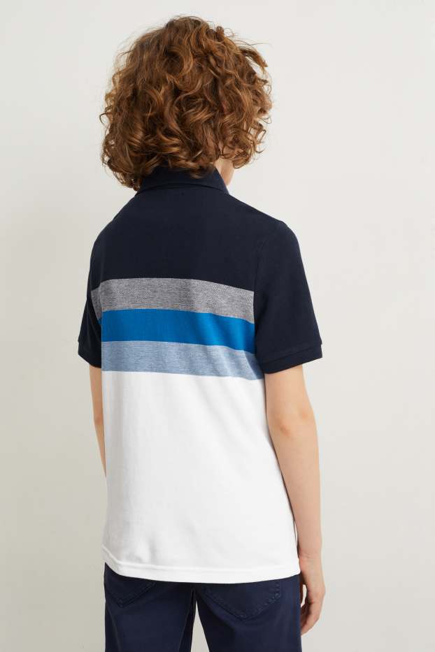 Kinderen: jongens - Poloshirt - donkerblauw