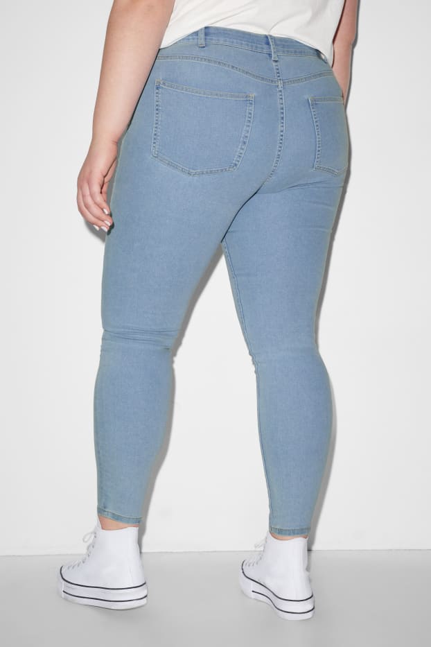 Femei - CLOCKHOUSE - super skinny jeans - talie înaltă - denim-albastru deschis