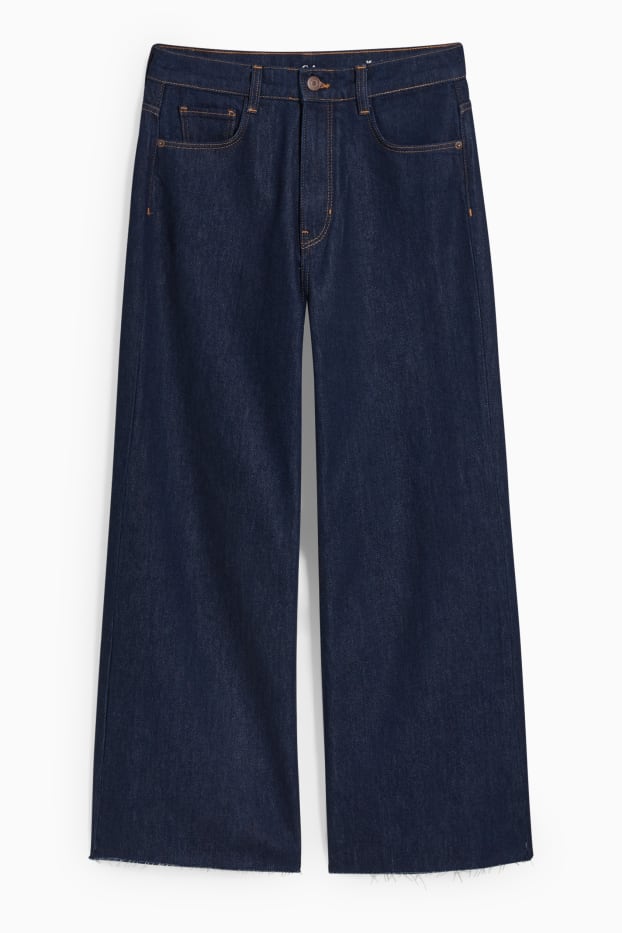 Femei - Loose fit jeans - talie înaltă - denim-albastru închis