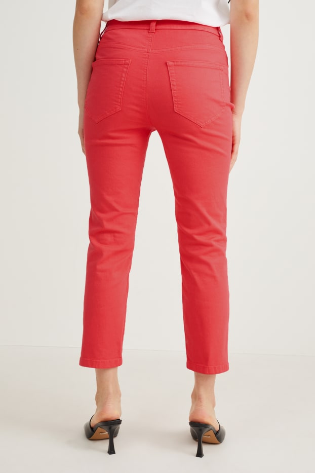 Donna - Pantaloni - vita media - skinny fit - fucsia