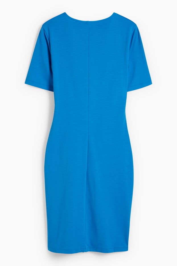 Femmes - Robe ornée d'un nœud - bleu