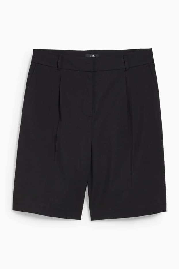 Women - Business Bermuda - high waist - black