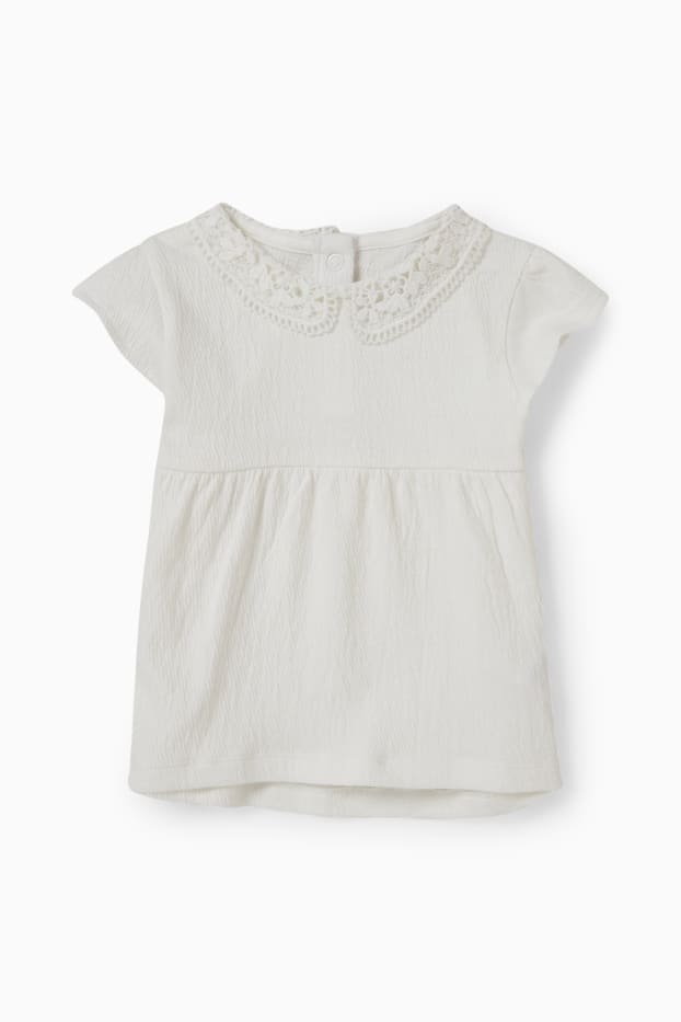 Baby Mädchen - Baby-Outfit - 2 teilig - cremeweiss
