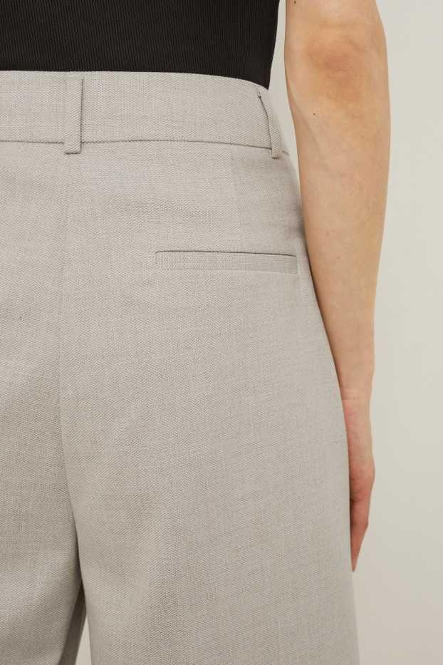 Damen - Business-Bermudas - High Waist - hellbeige