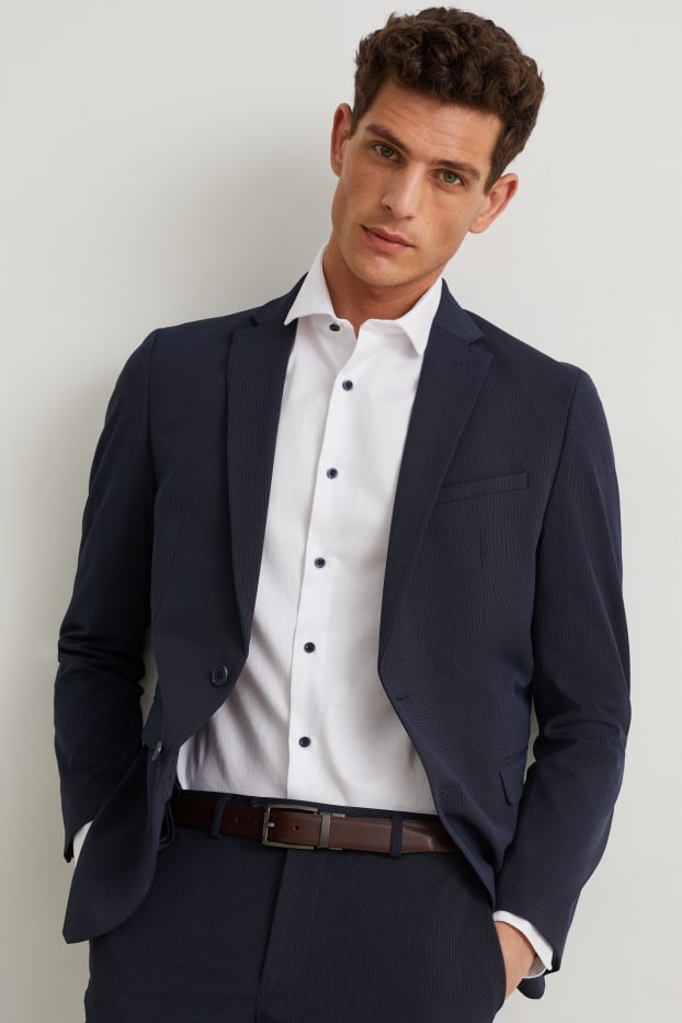 Uomo - Cintura reversibile - similpelle - marrone