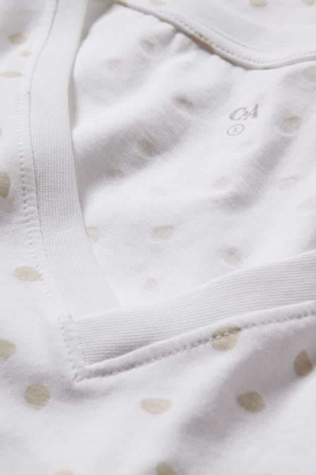 Dámské - Tričko basic - se vzorem - světle béžová