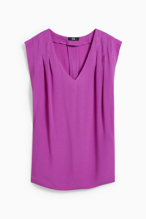 Damen - Basic-Blusentop - lila