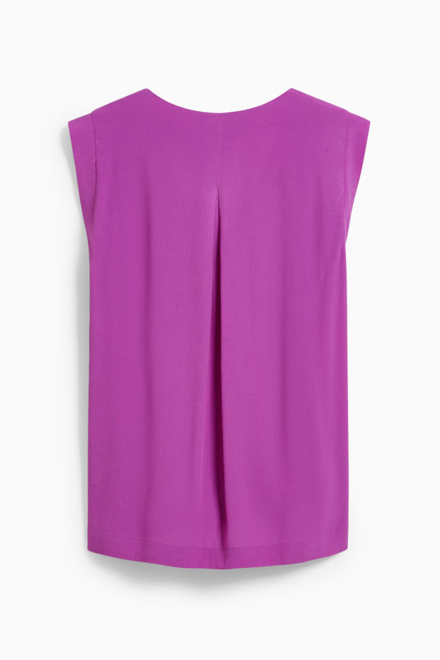 Damen - Basic-Blusentop - lila