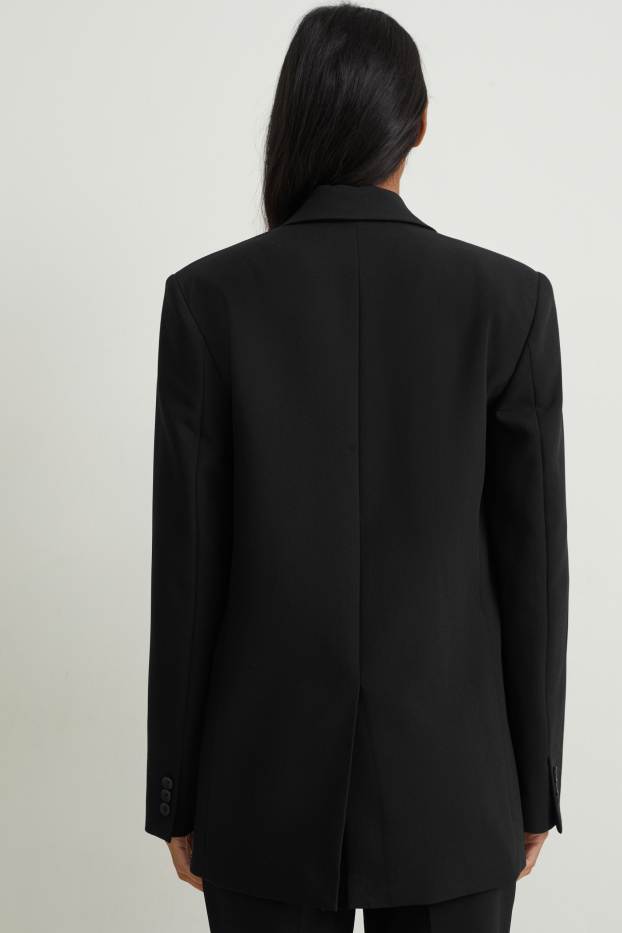 Dames - Oversized blazer - zwart