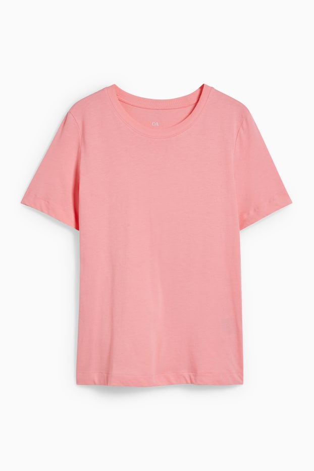 Damen - Basic-T-Shirt - pink