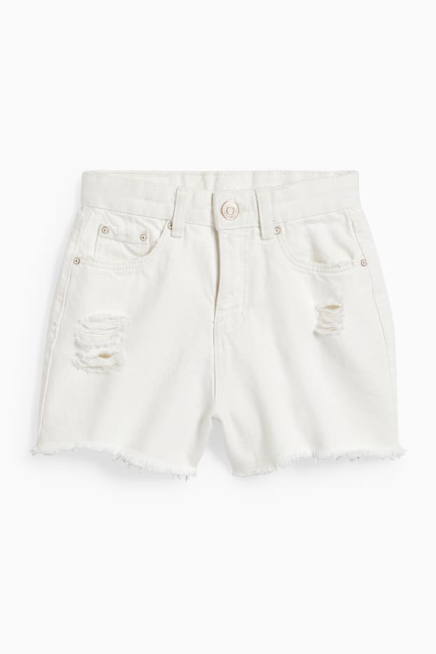 Children Girls - Denim shorts - cremewhite