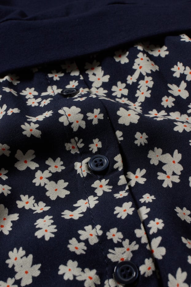 Femei - Tricou gravide - aspect 2 în 1 - alb ca zăpada