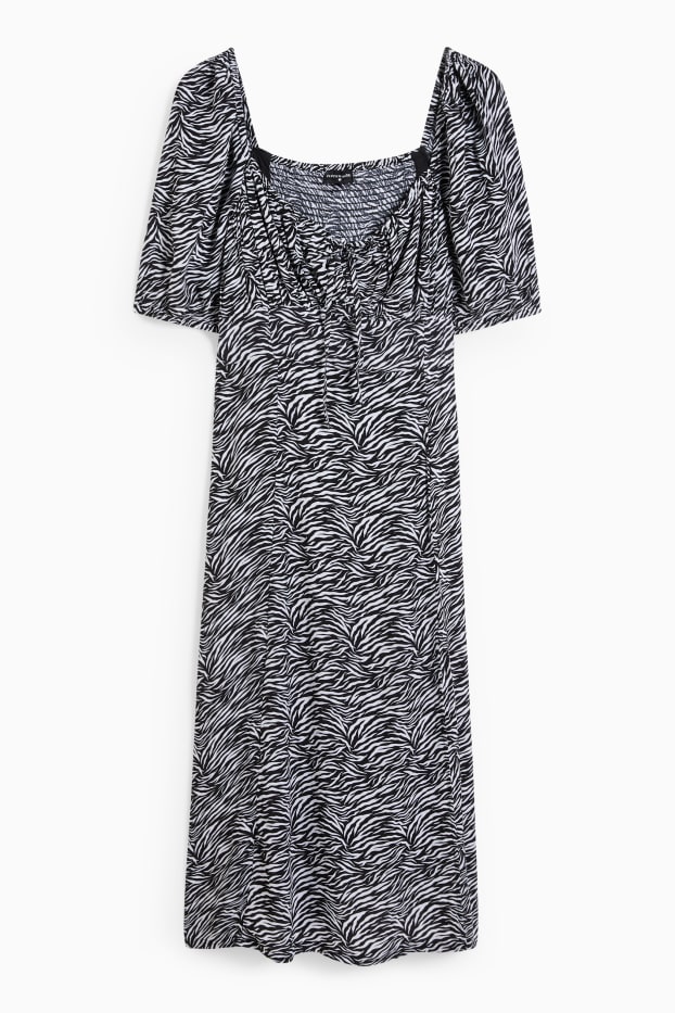 Donna - Vestito - con motivi - nero / bianco