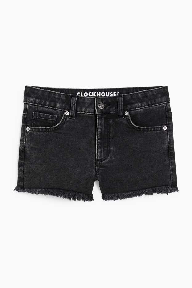 Damen - CLOCKHOUSE - Jeans-Shorts - Low Waist - LYCRA® - dunkeljeansgrau