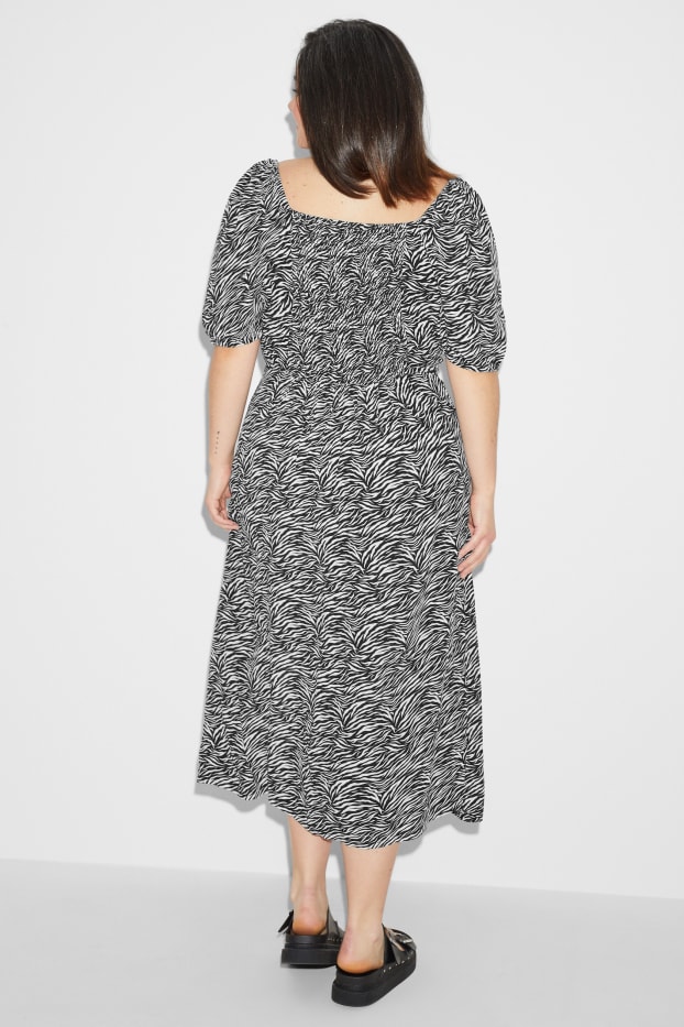 Donna - Vestito - con motivi - nero / bianco