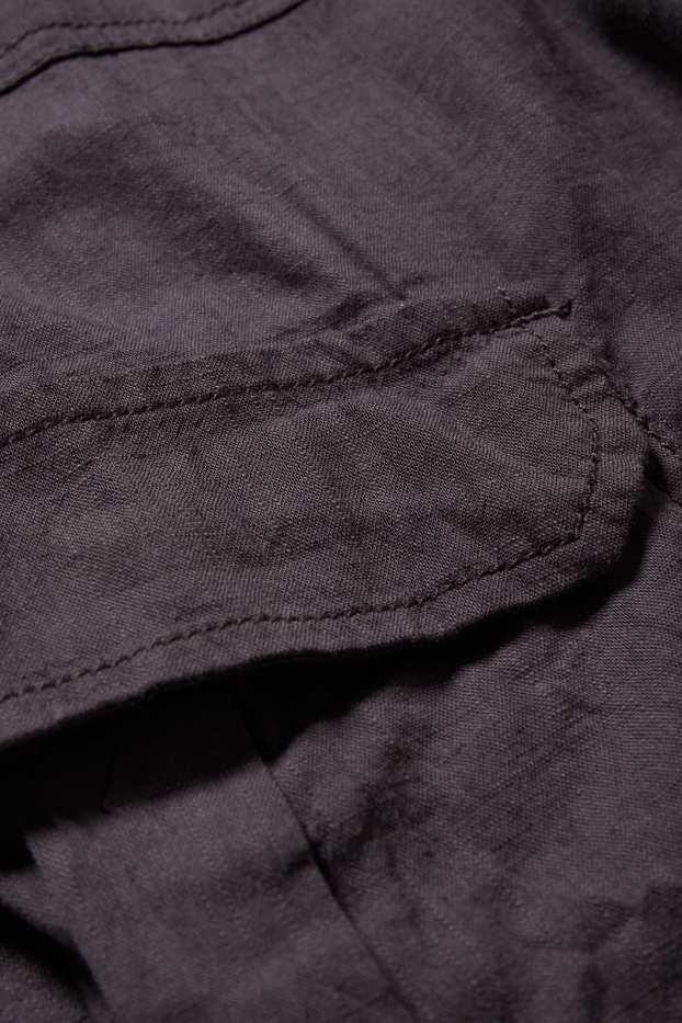 Women - CLOCKHOUSE - cargo trousers - mid-rise waist - relaxed fit - dark gray