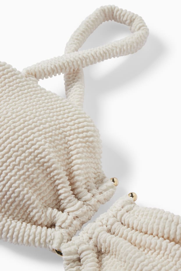 Dona - Top de biquini - bandó - enconxat - LYCRA® XTRA LIFE™ - blanc trencat