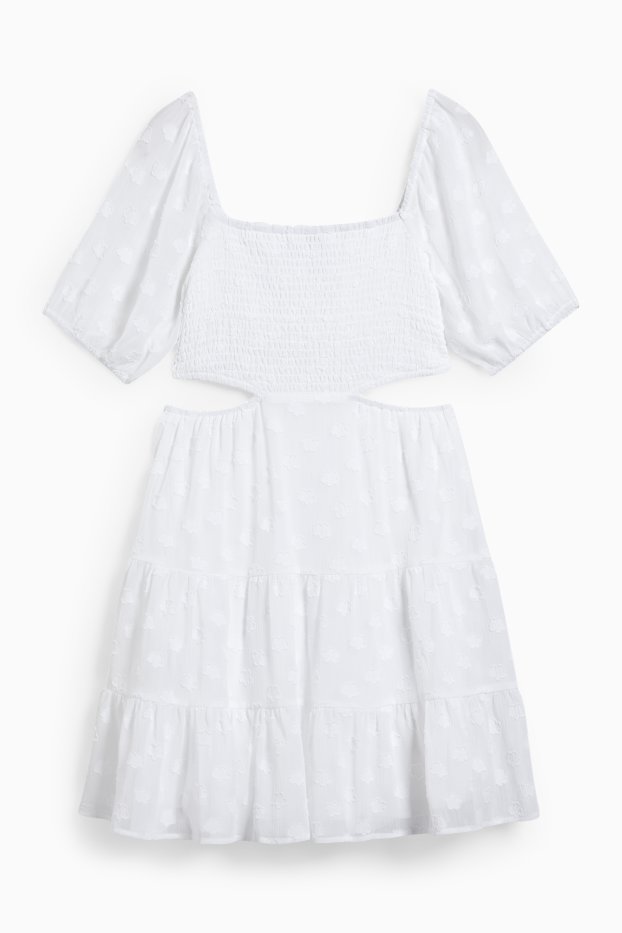 Femmes - CLOCKHOUSE - robe fit & flare - blanc