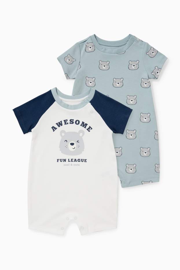 Baby Boys - Multipack of 2 - baby sleepsuit - light blue
